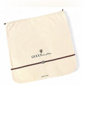 Gucci 1980s GG Princess Collection Dust Bag Large Logo Drawstring Italy Vintage